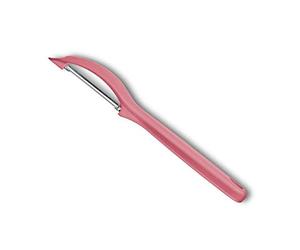 Victorinox, 7.6075.12 - Ustensiles de cuisine - Éplucheur universel - Lame extra tranchante - Micro-denture - Poignée en plastique robuste - Rouge clair - Fabriqué en Suisse - Passe au lave-vaisselle
