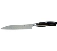 Victorinox Couteau Santoku 7.7320.17G Grand Maître, lame alvéolée 17 cm, manche marron