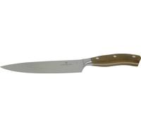 Victorinox Grand Maître, Couteau à trancher professionnel, Lame extra-tranchante, tranchant droit, 20 cm, Manche en bois noble, Acier inoxydable, brun