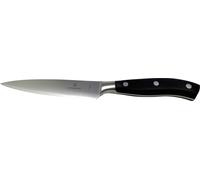 Victorinox Grand Maître, Couteau de chef professionnel, Lame extra-tranchante, tranchant droit, 15 cm, Manche plastique robuste, Acier inoxydable, noir