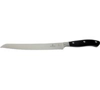 Victorinox Couteau à pain/pâtisserie Grand Maître – Lame extra-tranchante crantée 23 cm inox noir