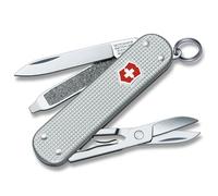 Victorinox Classic Alox, Mini Couteau de Poche Suisse, Léger, Multitool, 5 Fonctions, Ciseaux, Lime à Ongles, Argent