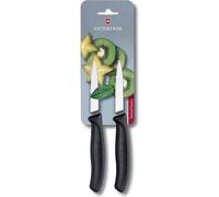Victorinox SwissClassic couteaux à légumes dentelés noirs 8 cm, set de 2, VT6-7633-B