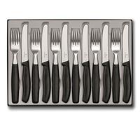 Victorinox Classic Ménagère, 12 Pièces Set de Couverts, pour 6 Personnes, 6 X Couteaux de Table, 6 X Fourchet tes à Manger, Lave-Vaisselle