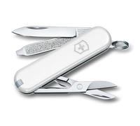 Victorinox Classic Sd Petit Couteau de Poche Suisse, Léger, Multitool, 7 Fonctions, Ciseaux, Lime à Ongles, Blanc