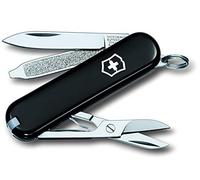 Victorinox Classic Sd, Swiss Army Knife, Petit Couteau de Poche Suisse, Léger, Multitool, 7 Fonctions, Ciseaux, Lime à Ongles, Noir