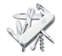 Victorinox Climber Couteau de Poche Suisse, Léger, Multitool, 14 Fonctions, Tire Bouchon, Lame, Ouvre Boite, Blanc