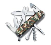 Victorinox Climber Couteau de Poche Suisse, Léger, Multitool, 14 Fonctions, Tire Bouchon, Lame, Ouvre Boite, Camouflage