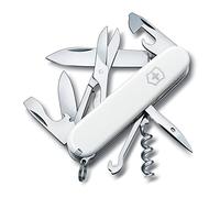 Victorinox Climber Couteau de Poche Suisse, Léger, Multitool, 14 Fonctions, Tire Bouchon, Lame, Ouvre Boite, Blanc