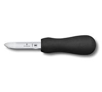 Victorinox Couteau à Huîtres, Lame Courbée, Manche Ergonomique, Lavable au Lave-Vaisselle, Noir