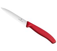 Victorinox Couteau à légumes SwissClassic à lame moyenne dentelée 10 cm rouge