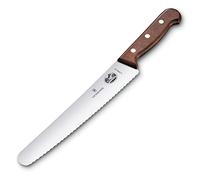 Victorinox Couteau à Pain et pour Pâtissiers Wood avec Tranchant Denté, Lame en Acier Inoxydable 22 cm de Long, Ergonomique, Manche en Bois d’Érable