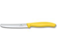 Victorinox Couteau à tomates Swiss Classic dentelé jaune 11 cm
