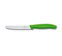 Victorinox 6.7836.L114 Couteauà tomatesà lame dentelée Vert 11 cm