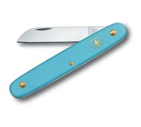Victorinox, Couteau de jardin, Couteau Universel de Jardin, Multifonction, Léger, Swiss Made, 1 Fonctions, Lame droite, Bleu clair