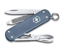 VICTORINOX Couteau de Poche Classic Precious Alox, 5 Fonctions, Swiss Made, Outil Multifonction avec Ciseaux, Tournevis, Porte-Clés, y c. Boîte Cadeau
