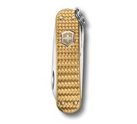 VICTORINOX Couteau de Poche Classic Precious Alox, 5 Fonctions, Swiss Made, Outil Multifonction avec Ciseaux, Tournevis, Porte-Clés, y c. Boîte Cadeau