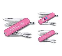 Victorinox Couteau de Poche Classique SD Avec Demande Impression Sur Coque I Cadeau pour Hommes Femmes I Cadeaux Pour Anniversaire I Suisse Personnalisé 7 Fonctions 0.6223 (lumière rose)