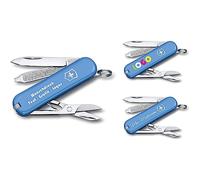 Victorinox Couteau de Poche Classique SD avec Demande Impression sur Coque I Cadeau pour Hommes Femmes I Cadeaux pour Anniversaire I Suisse Personnalisé 7 Fonctions 0.6223 - Bleu