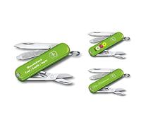 Victorinox Couteau de Poche Classique SD avec Demande Impression sur Coque I Cadeau pour Hommes Femmes I Cadeaux pour Anniversaire I Suisse Personnalisé 7 Fonctions 0.6223 - Vert