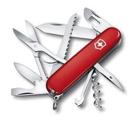 Victorinox Huntsman Couteau de Poche Suisse, Léger, Multitool, 15 Fonctions, Grand Lame, Tire Bouchon, Ouvre Boite, Rouge