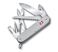 Victorinox Couteau de Poche Suisse Farmer X Alox, 10 Fonctions, Argent | Multitool avec scie à bois, ciseaux et grande lame pour camping et outdoor. Manche alox durable, 93 mm. Swiss Made.