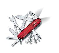 VICTORINOX Couteau d'officier "Huntsman Lite" rouge transparent