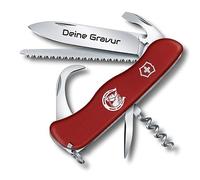 Victorinox Couteau Multifonctions Equestrian 0.8583 - Avec Gravure Sur La Lame - Cadeau Pour Homme Et Femme - Pour Anniversaire - Couteau Suisse Personnalisé Avec 12 Fonctions
