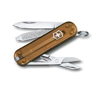 Victorinox Couteau Suisse Classic SD - Multitool avec 7 Fonctions | Petit couteau de poche avec ciseaux, lime et tournevis pour EDC et voyage. 58 mm, ABS Chocolate Fudge, Fabriqué en Suisse
