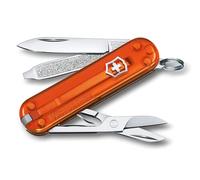 Victorinox Couteau suisse de poche Classic SD 0.6223.T82G - 7 fonctions, Translucide Fire Opal