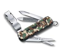 Victorinox Couteau Suisse Nailclip 580, 8 Fonctions, Coupe-Ongles, Camo