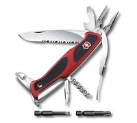Victorinox Couteau Suisse Ranger Grip 174, Multitool 17 Fonctions, Rouge | Pince à bec pointu, lame dentée à blocage, coupe-fil et tournevis. Idéal pour bricolage et vélo. Fabriqué en Suisse