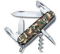 Victorinox Couteau Suisse Spartan, Multitool 12 Fonctions, Camouflage | Couteau de poche polyvalent avec grande lame, tire-bouchon et tournevis. Idéal pour camping et EDC, 91 mm, Swiss Made