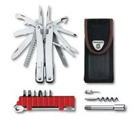 Victorinox Outil multifonction Swiss Tool Spirit X Plus Ratchet, 36 fonctions, étui nylon, argent