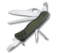 VICTORINOX Couteau Suisse Trailfinder, Couteau de l’armée, 10 Fonctions, Outil Multifonction avec Lame à Une Main, Ouvre-Boîtes, Tournevis, Vert/Noir