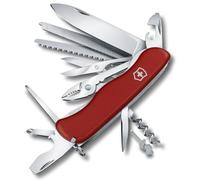 Victorinox Couteau suisse Work Champ 0.8564 – 21 fonctions, lame blocable, scie à métaux, rouge