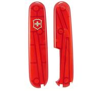 Victorinox Couvertures en plastique Plus authentiques - Échelle de 91 mm avec emplacement pour stylo supplémentaire (rouge transculent)