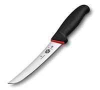 Victorinox 5.6503.15d Couteau Désosser, Lame Inox 15 Cm, Dos Renversé, Man Bi-Mat. Noyau Polypro. Rouge Grip En Elast. Noir