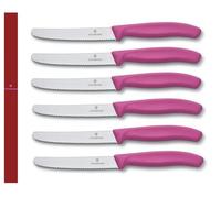 Victorinox : Ensemble De 6 Couteaux De Table Fuchsia À Lame Dentée 6.7826 L115