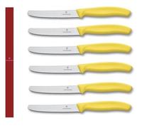 Victorinox : Ensemble De 6 Couteaux De Table Jaunes À Lame Dentelee 6.7826 L118