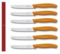 Victorinox : Ensemble De 6 Couteaux De Table Orange À Lame Dentée 6.7826 L119