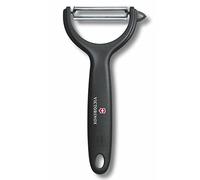Victorinox Éplucheur de Tomates et Kiwis avec Lame Dentelée, Double Tranchant, Epluche pommes, Inoxydable, Lavable au Lave-Vaisselle, Noir