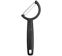 Victorinox Rho, Éplucheur pour Légumes, Fruits, Bord Droit, Tranchant Unique, Extra Aiguisé, Swiss Made, Noir