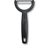 Victorinox Éplucheur "Ypso", Éplucheur pour légumes, fruits, dentelé, à deux tranchants, extra-affûté, Swiss Made, noir