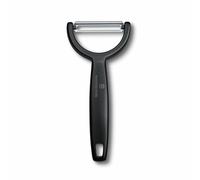 Victorinox Éplucheur Ypso, Éplucheur pour Légumes, Fruits, Lame Dentelée, Double Tranchant, Extra Aiguisé, Swiss Made, Noir