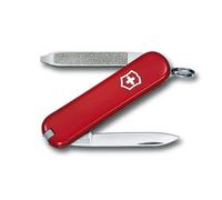 Victorinox Escort Couteau Suisse de Poche, 6 Fonctions, Lime, Rouge | Petit couteau multifonction avec lame, tournevis et pincettes pour usage quotidien EDC. 58 mm, Fabriqué en Suisse