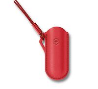 Victorinox Etui en cuir, avec dragonne, Accessoires pour Couteau de Poche Suisse Mini, Multifonction, Rouge