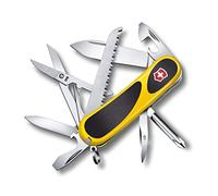 Victorinox Evolution 18 Couteau de Poche Suisse, Léger, Multitool, 15 Fonctions, Lame, Echelles Ergonomiques, Jaune/Noir