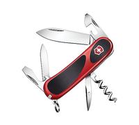 Victorinox Evolution Grip 10 Couteau de Poche Suisse, Léger, Multitool, 13 Fonctions, Tire Bouchon, Lame Fixe, Rouge
