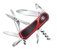 Victorinox Evolution Grip 14 Couteau de Poche Suisse, Léger, Multitool, 14 Fonctions, Tire Bouchon, Lame, Ciseaux, Rouge